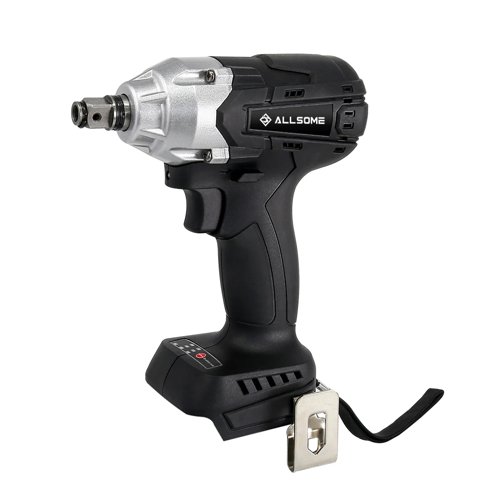 Allsome 21V MAX Cordless Impact Wrench with Belt Clip, 1/4-Inch, Tool Only