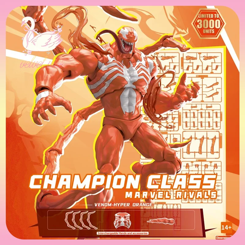 original-blokees-marvel-rivals-champion-class-venom-hyper-orange-anti-venom-model-kits-figures-ornaments-collect-toys-gifts