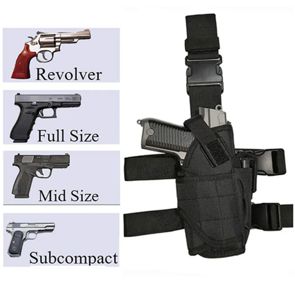 Universal Tactical Drop Leg Thigh Gun Holster Hunting Military Airsoft Glock Handgun Pouch Right Hand Gun Pistol Case