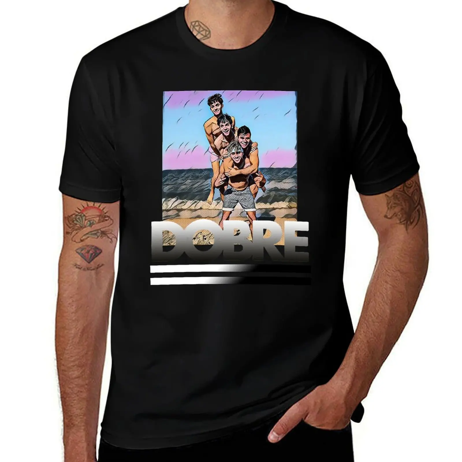 

Dobre Twins Dobre Brothers T-Shirt Everyday Wear Basic Short Sleeve Top