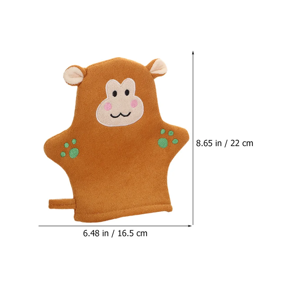 4 قطعة قفازات حمام للأطفال الكرتون التقشير قفازات الجسم دش قفازات رغوة فرك قفازات مريحة لوازم حمام الظهر نظيفة #3