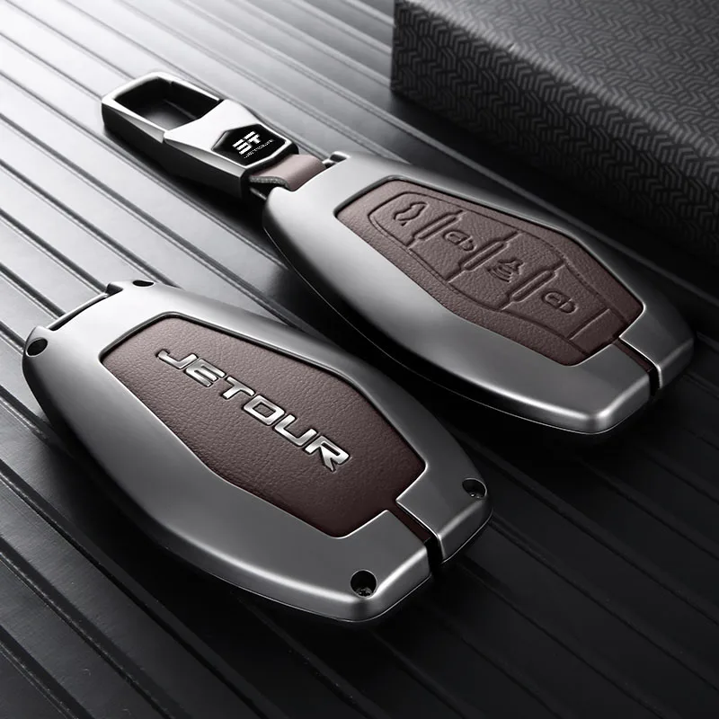 For JETOUR X70 2026 New X70 Plus Comfort Version Key Fob Cover Metal Key Case Shell Car Remote Key Protector Auto Accessories