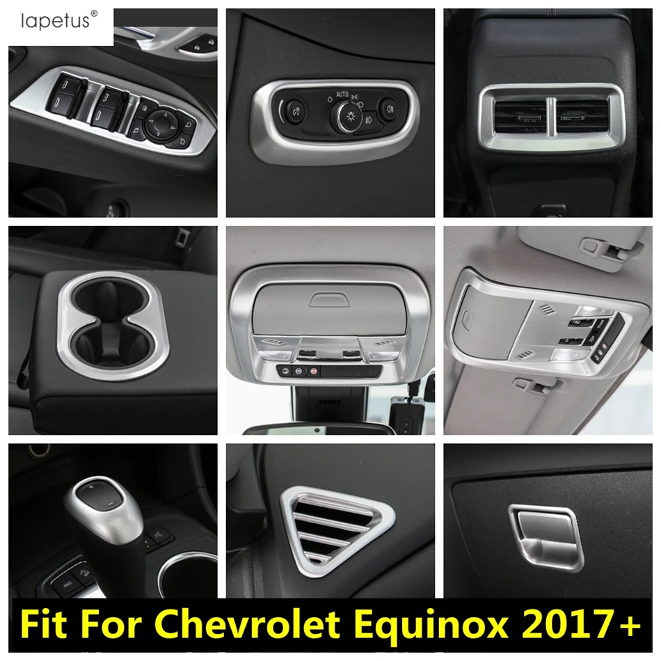 

Gear Shift Handle / Head Light / Window Lift / Dashboard Air AC Vent Cover Trim Accessories For Chevrolet Equinox 2017 - 2023