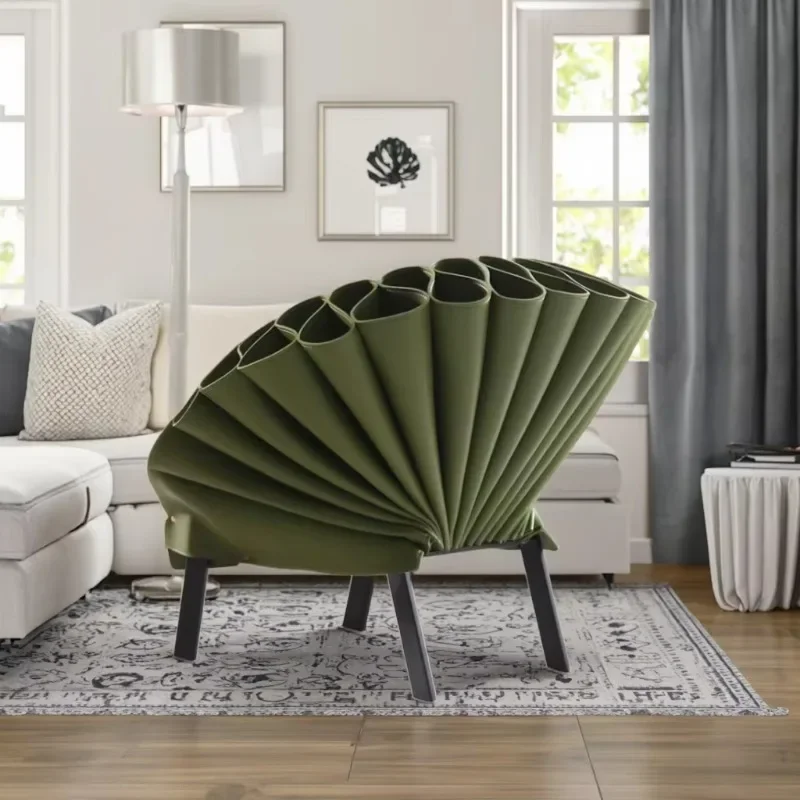 

Modern red leather tufted accent lounge chair hotel lobby living room furniture creative lounge chair