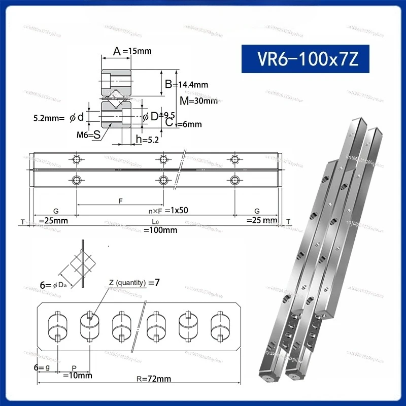 

Crossed Roller, Guide/VR6-100/150/200/300/6200T/CRW/Rail Replacement