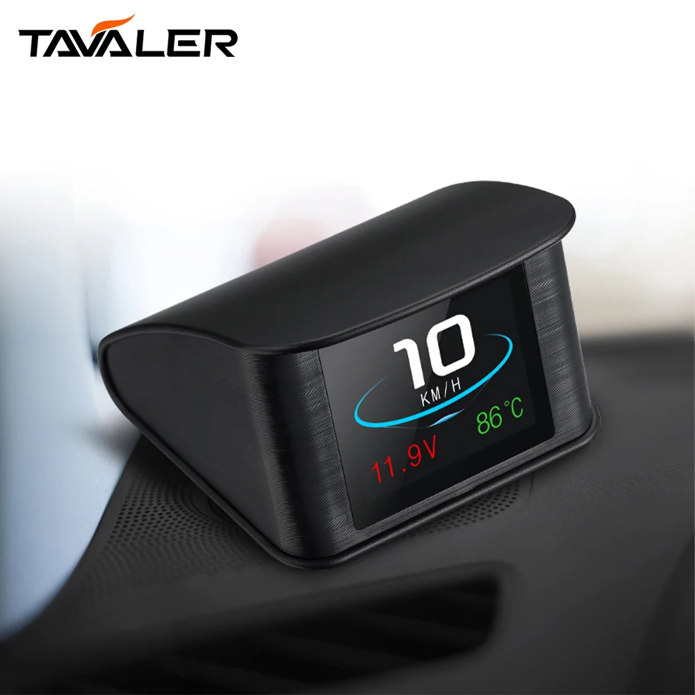HUD Head up Display P10 Car LCD Code Table Speed Turbine Pressure OBD2 Multi functional HUD Instrument