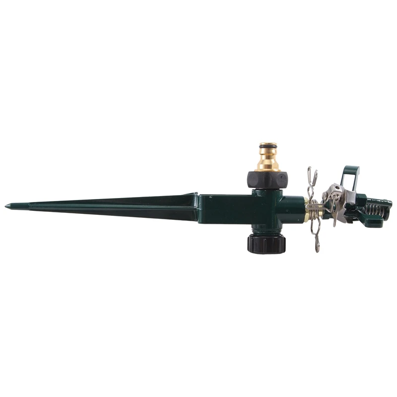 Heavy Duty Lawn Sprinkler Heavy Duty Zinc Alloy Lawn Sprinkler, 360 Degree Large Area Irrigation 2Pc