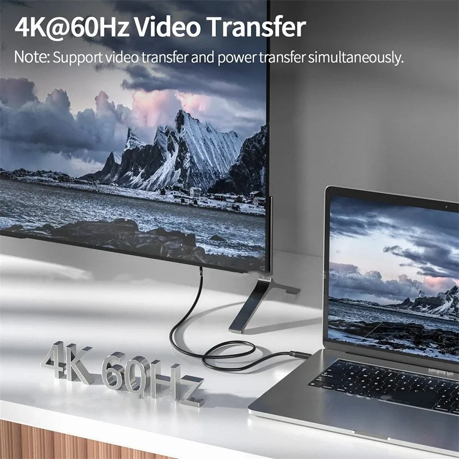 USB3.2 Gen2 Datenkabel USB C zu USB Typ C 20 Gbit/s Transfer 4K 60 Hz PD 100 W Schnellladung USB 3 2 Gen2x2 Kabel für MacBook Switch – Detail 8