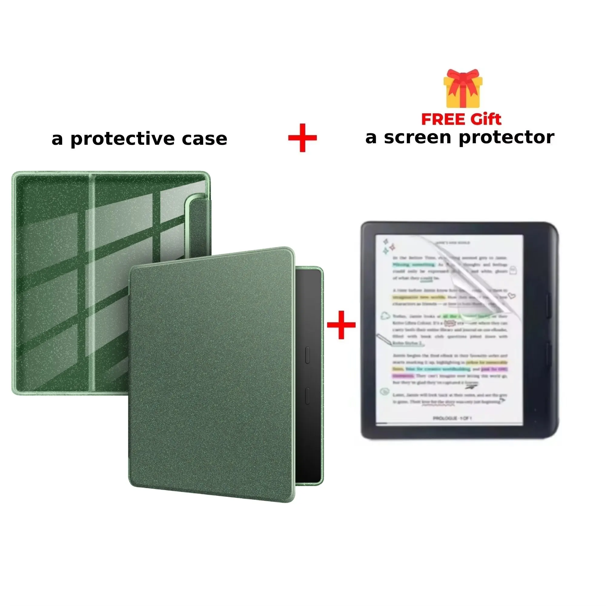 Etui z brokatem + folia ochronna na ekran z funkcją usypiania/budzenia, magnetyczna obudowa 7'' do Kindle Oasis 10. i 9. generacji, akrylowe etui do Kindle Oasis 2/3 — zdjęcie produktu 6