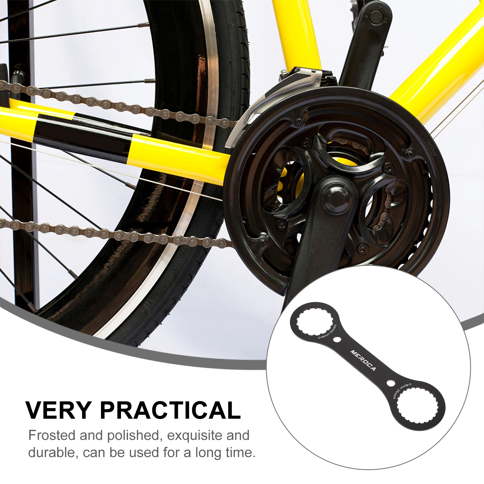 

Bicycle Wrench Bottom Bracket Tool Aluminum Alloy Durable Precise Size Round Edges Bike Repair Spanner Cycling Accessories