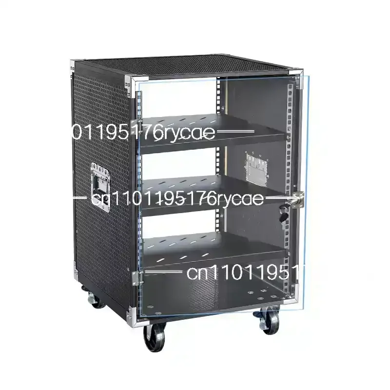 16U Rack Football Pattern Power Amplifier Cabinet Household 12UKTV Audio Air Box Movable Mixer Box Speaker