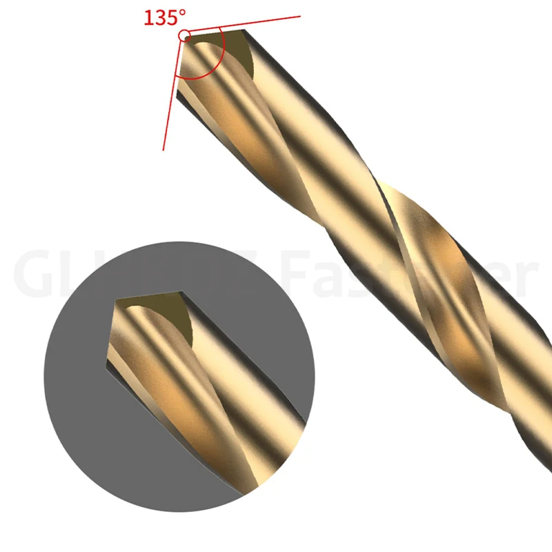 1-10mm HSS M35 Cobalt Twist Drill Bit Fully Ground HSS M35 Cobalt Drill Bit Straight Shank Drill for Metal Drilling and Opening
