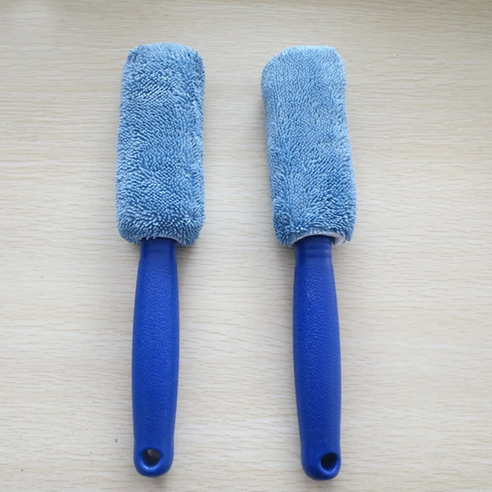 

2Pcs Wheel Tire Brush Handle Car Cleaning Tool Remove Mud Grime Vehicle Wash Supplies