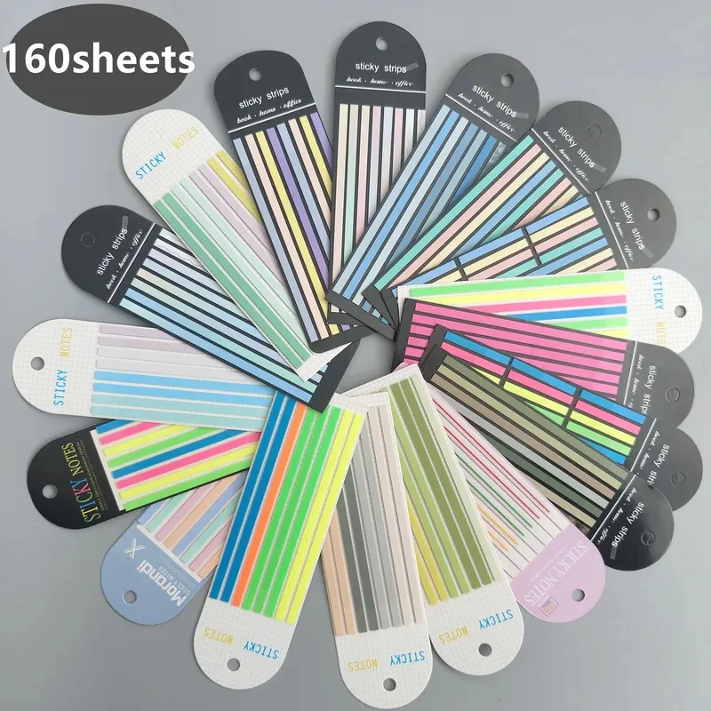 160 Sheets Transparent Sticky Notes Self Adhesive Reading Annotation for Books Notepad Bookmarks kawai  Memo Pad Index Tabs