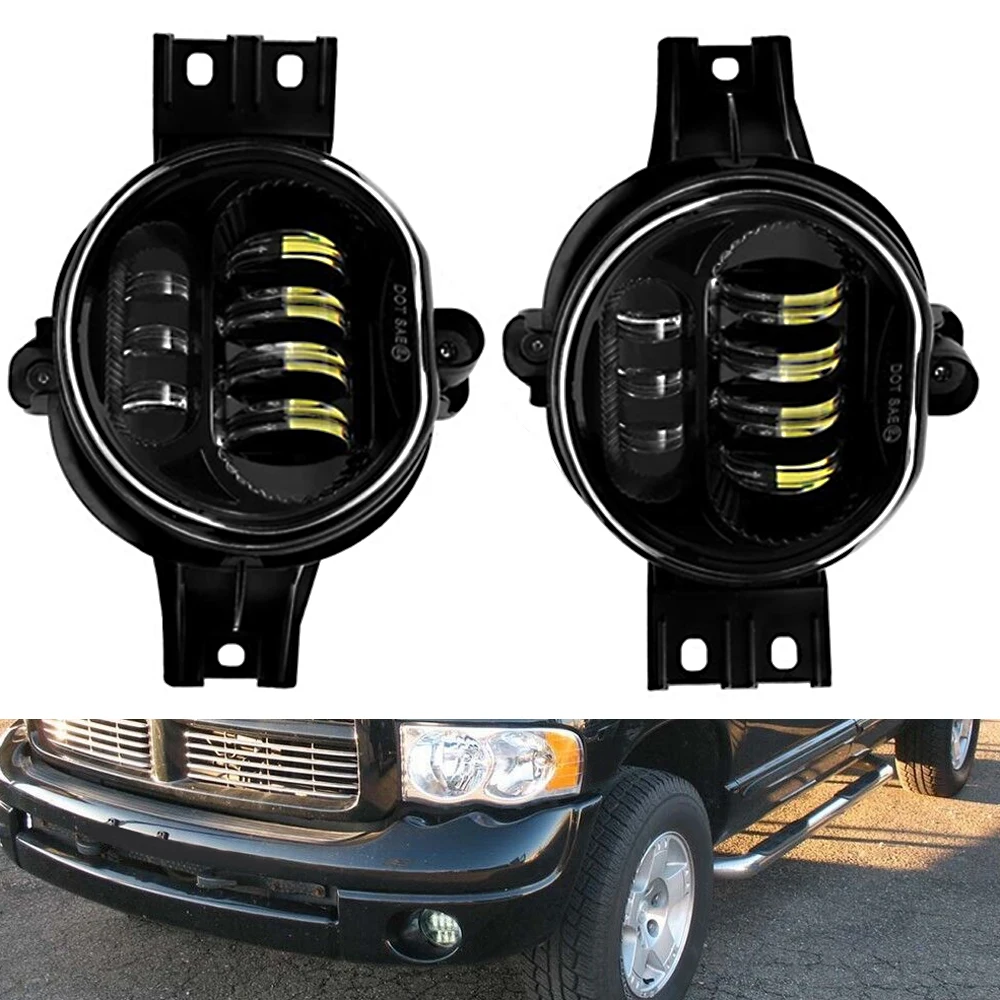 2pcs For Dodge Ram 1500 2002-2008 2500 3500 2003-2009 Durango 2nd Generation 2004 Car Front Bumper Fog Light Kit 55077475AE