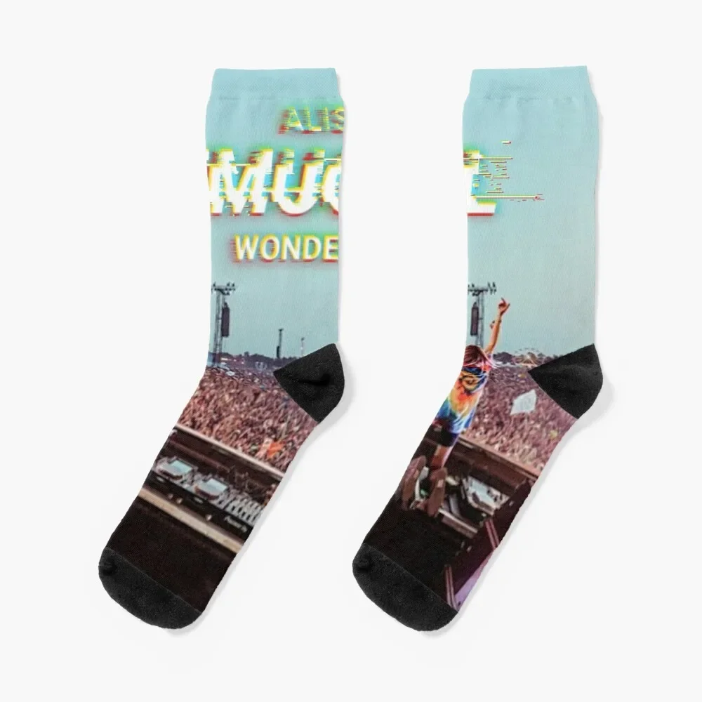 

Alison Wonderland Socks hiphop bright garter Socks Female Men's