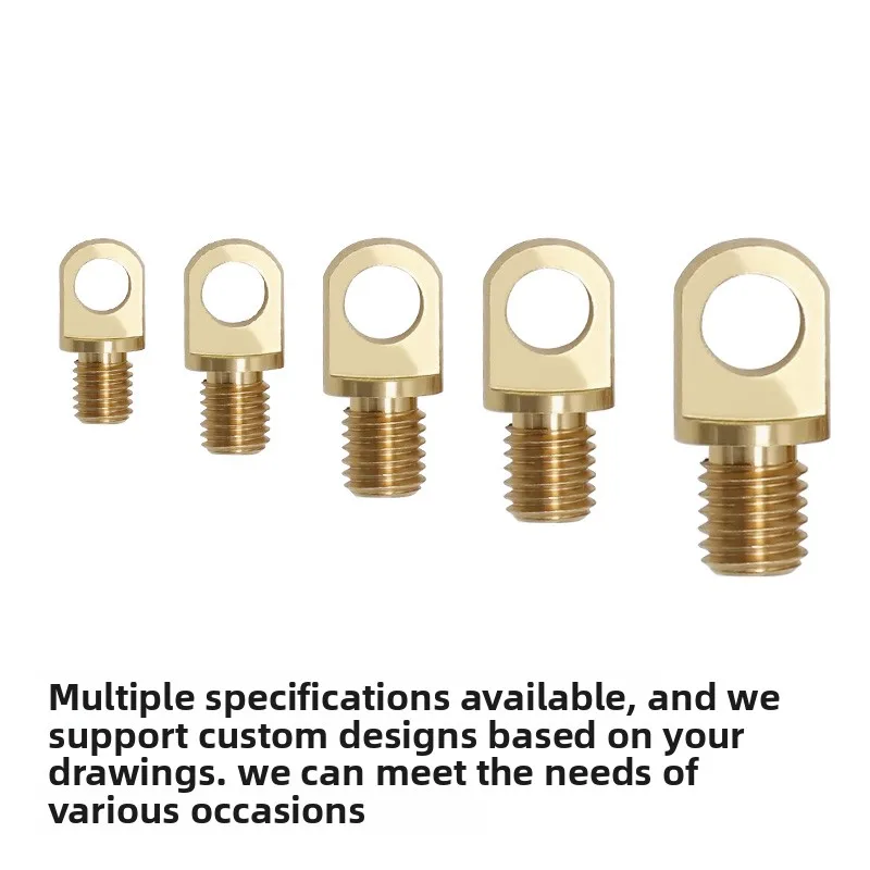 Weiyi Copper Lifting Ring Eye Bolt M3-m10 10pcs Brass Ear Screw For Wire Rope Plant Light Drone Suspension Diy Hardware