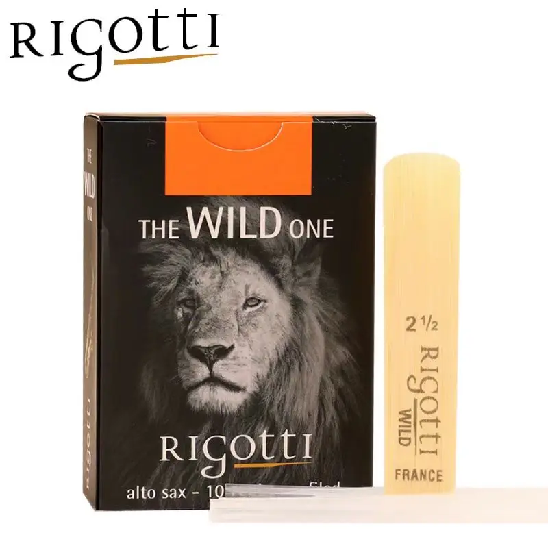 Rigotti The WILD One Alto,Tenor,Soprano Sax Reed;Box of 10,Strength 2.0 2.5 3.0,Premium Reeds