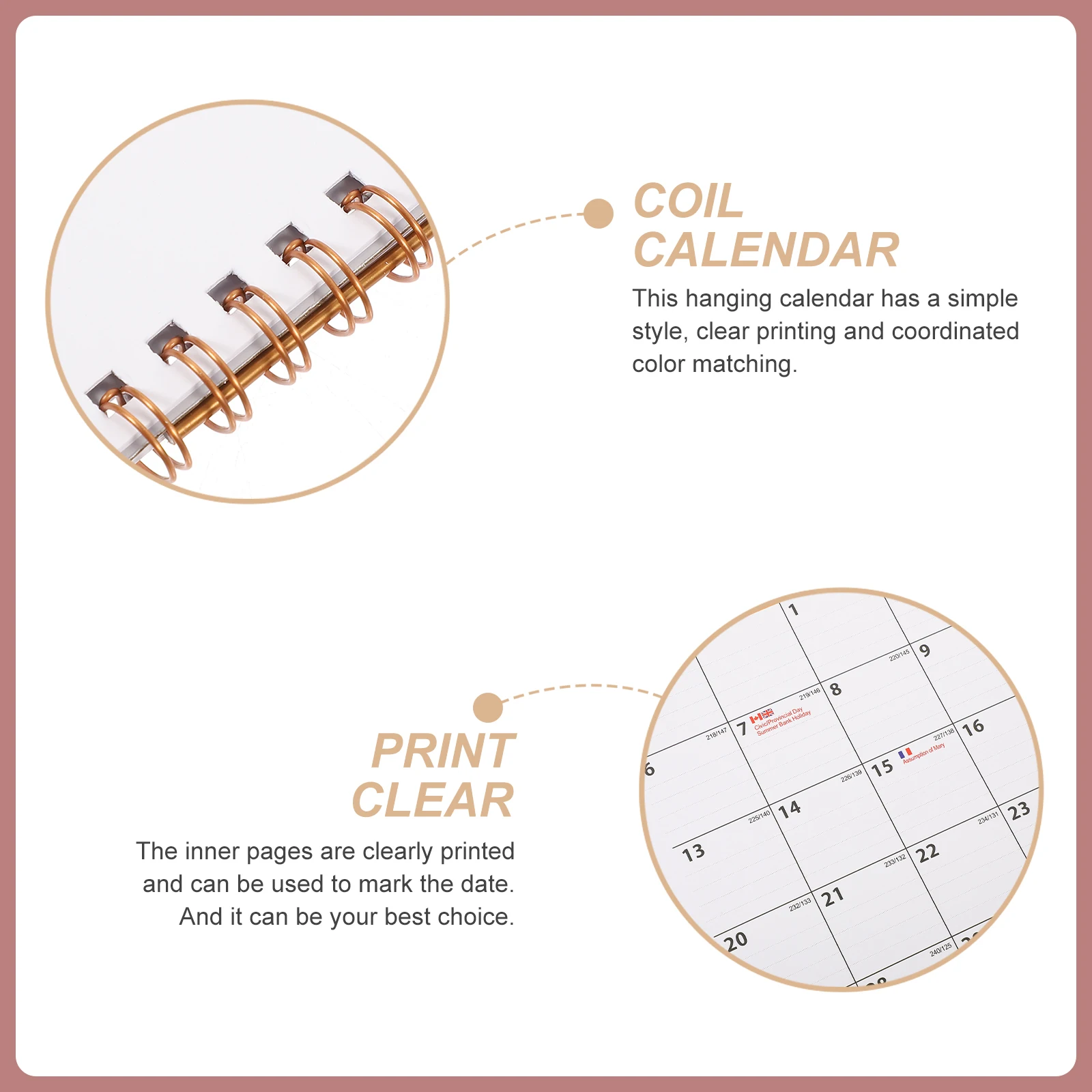 

Hanging Calendar 2023-2024 Clear Printing Monthly Wall Calendar Appointment Countdown Daily Use Household Office Organizer