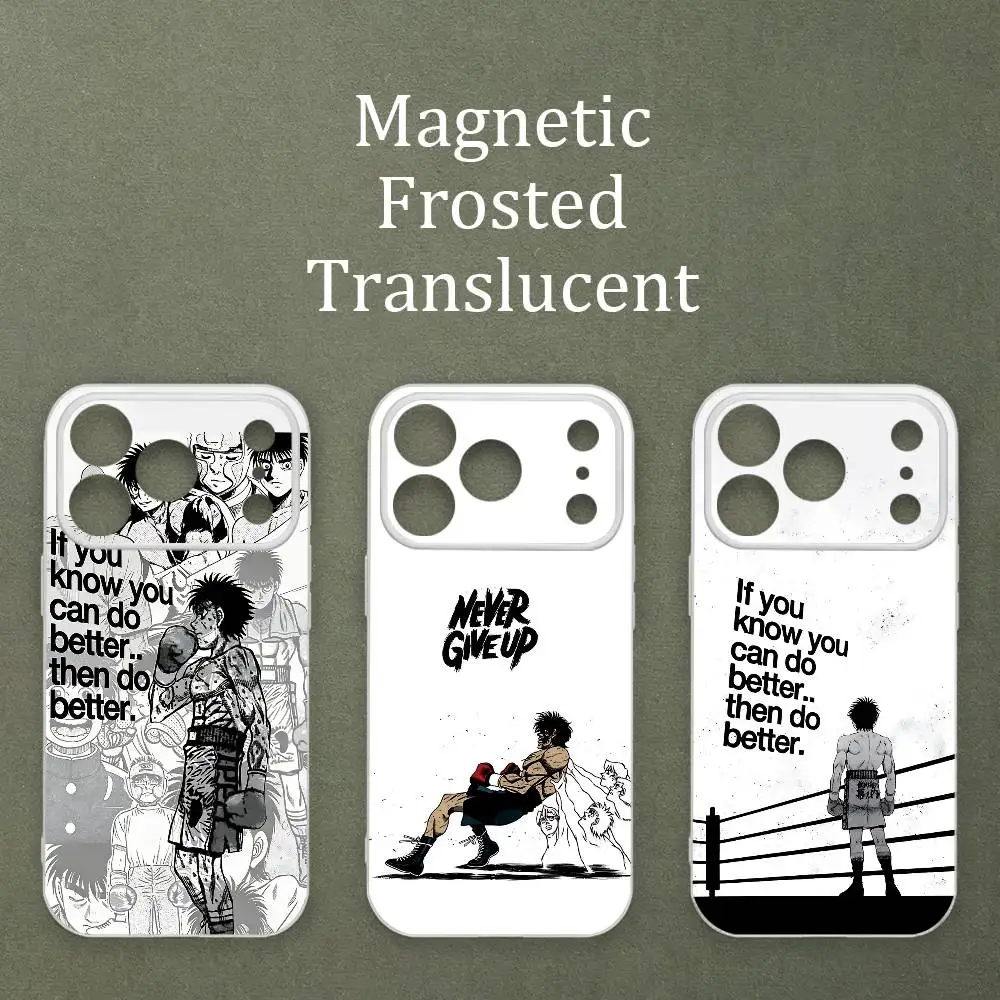 

I-Ippo Boxing Gym Magnetic Matte Semi Clear Soft Case For MagSafe Shell iPhone 11 15 17 16 12 14 13 Pro Max