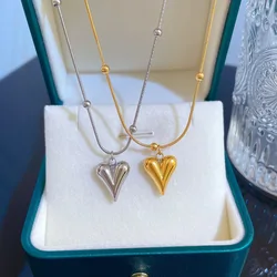 Trendy and Minimalist Titanium Steel Necklace for Women, Non-fading Collarbone Chain for Spring and Summer