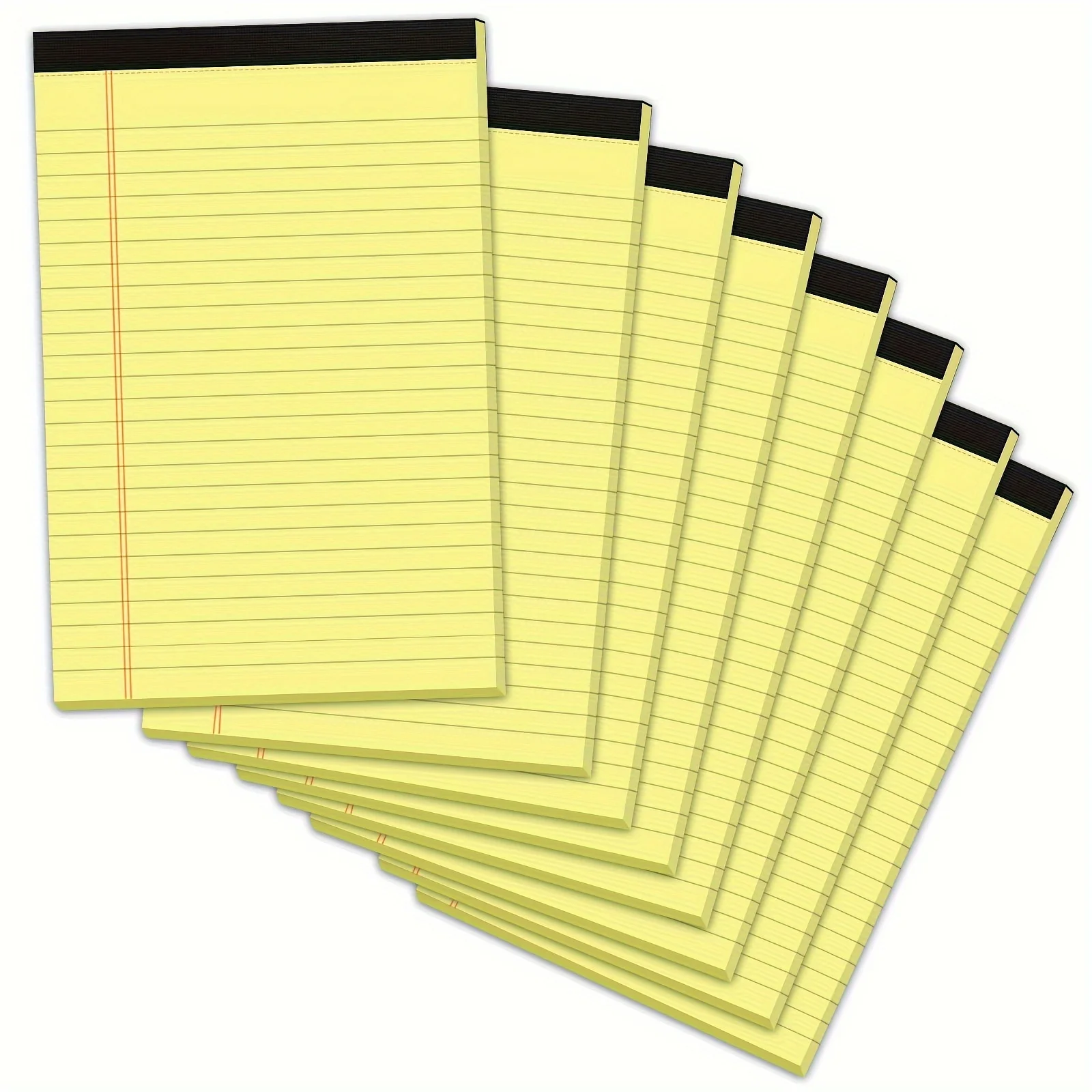 8-Piece Premium Legal Pads - 5x8 Inch, 240 Sheets, Perforated, Narrow Ruled, Durable 80gsm Paper - Perfect for Students, Office,