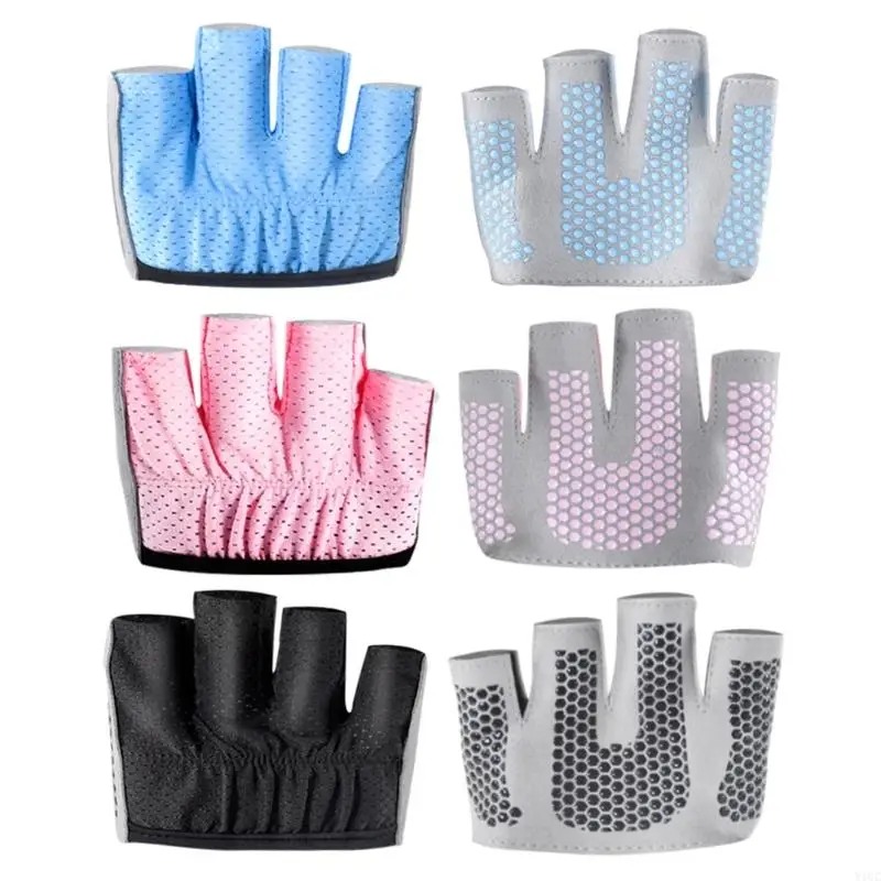 

Y1UC Four Finger Fitness Gloves Yoga Gloves for Women Pilates Yoga Power Lifting