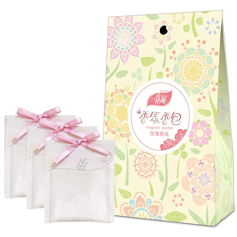 Wardrobe sachet Deodorizing, Car Freshening, Portable small sachet, Bedroom wardrobe Fragrance Bag [1 box 3 small bags]