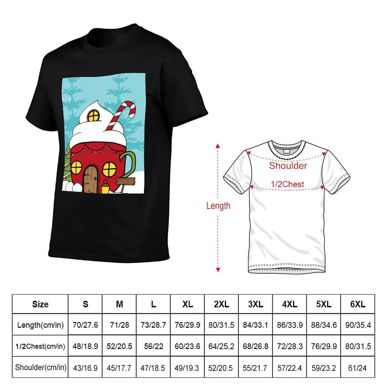 Hot Chocolate christmas fairy house T-Shirt valentines clothes sports fans Man t-shirt designer shirts mens designer clothes