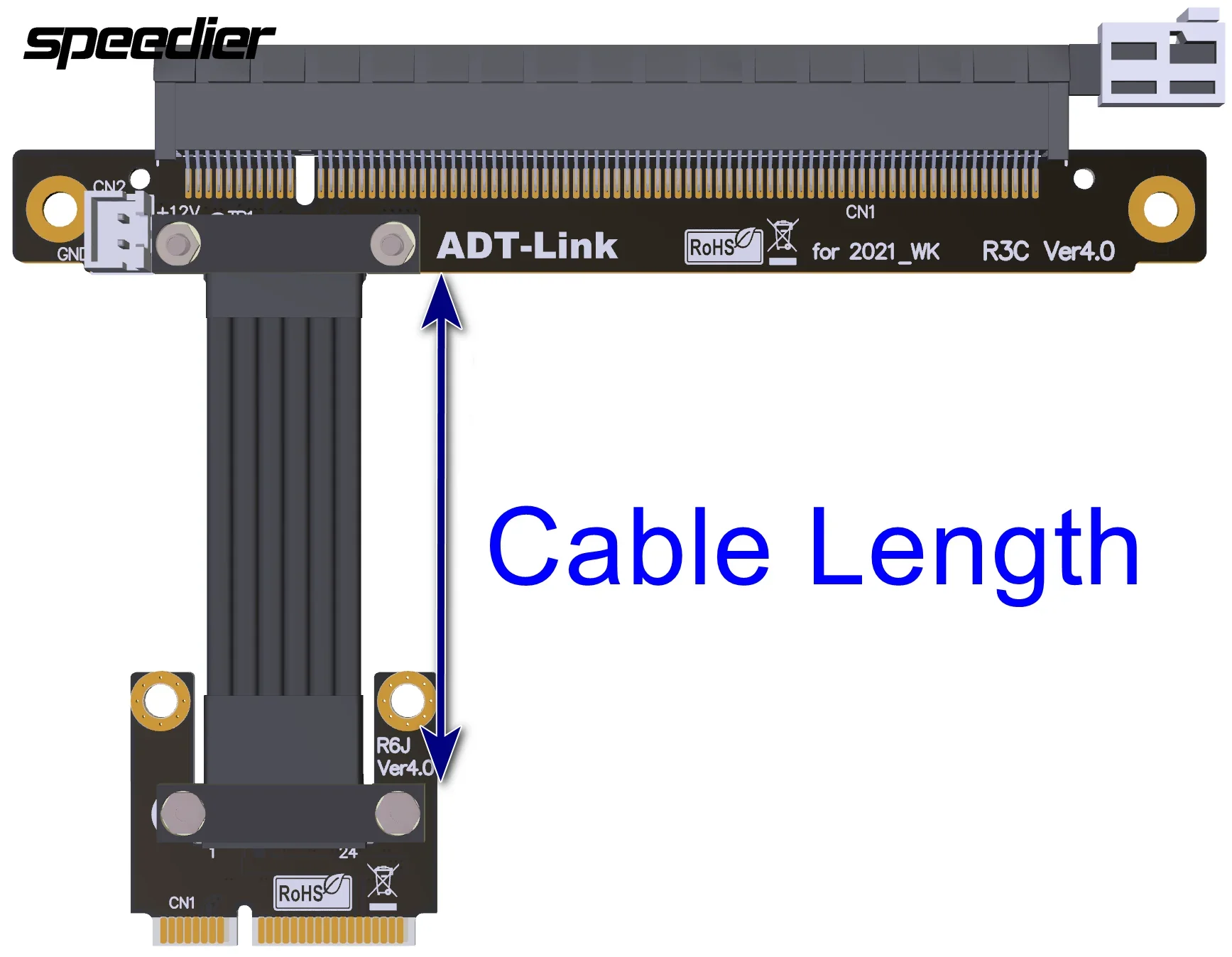 

ADT 2022 Mini-PCIE Wireless Network Card Adapter GPU Extension Cable PCIe4.0 X16 Riser MPCIe To 16X Gen4 Brand Computer Upgrade