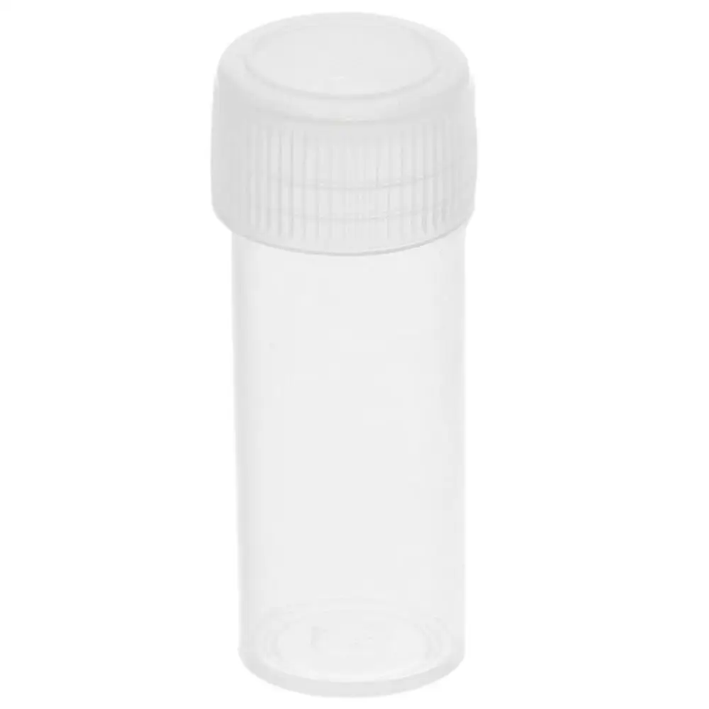 Conteneur de stockage d'échantillon en plastique translucide, tube à essai, parfum, perles, liquide, poudre, pratique, 5ml, 1 pièce, 100 pièces