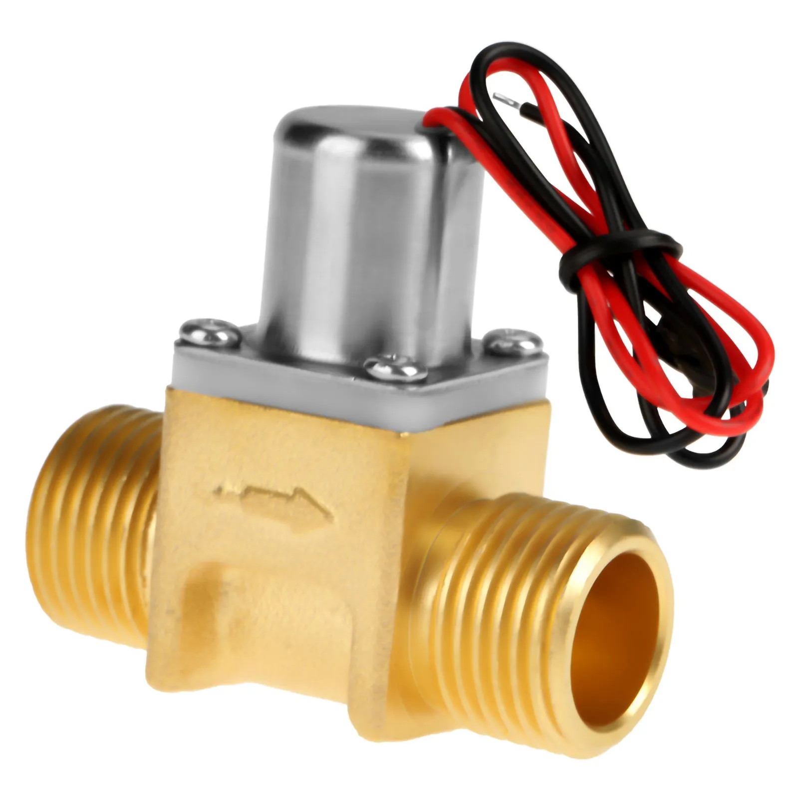 DC 4.5V 1/2" Water Flow Pulse Electromagnetic Valve Brass Solenoid Valve