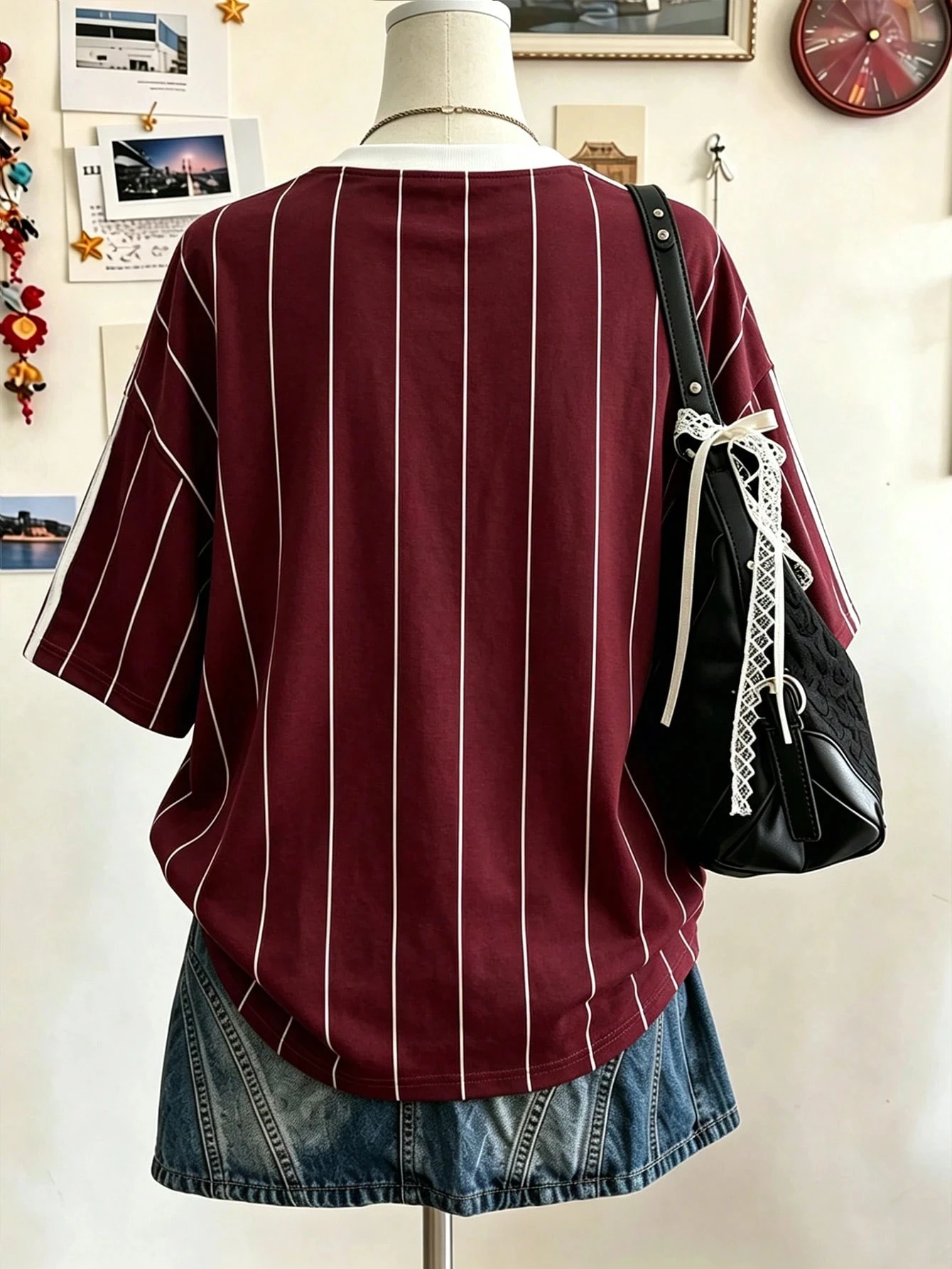 2026 Sommer Damen T-Shirt Hip Hop Streetwear Buchstaben-Schmetterling-Druck T-Shirt Harajuku Oversized Unisex Tops Lässige T-Shirts Y2K – Detail 8