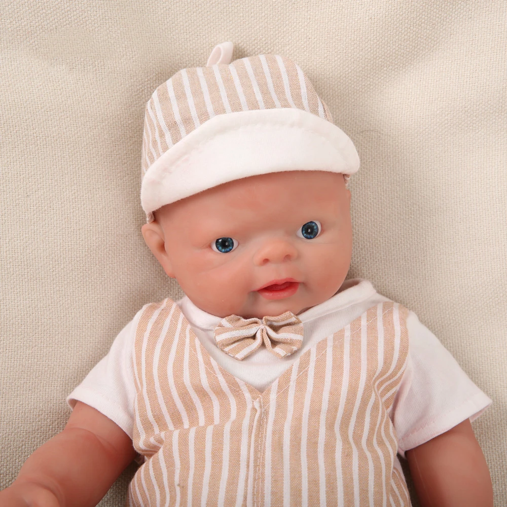 WW1501 46cm 3.3kg 100% Full Body Silicone Reborn Baby Doll Unpainted Unfinished Realistic Dolls Lifelike Newborn Baby DIY Blank