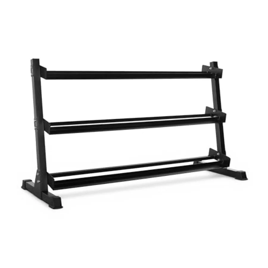 

Стойка для гантелей (5-50 фунтов или 5-75 фунтов), стальная конструкция, черная отделка, компактный и прочный дизайн