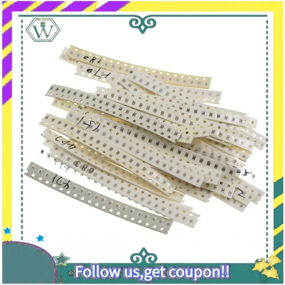 

NEW 1206 SMD Capacitor Assorted Kit,36Valuesx20pcs=720Pcs 1PF-10UF Samples Kit
