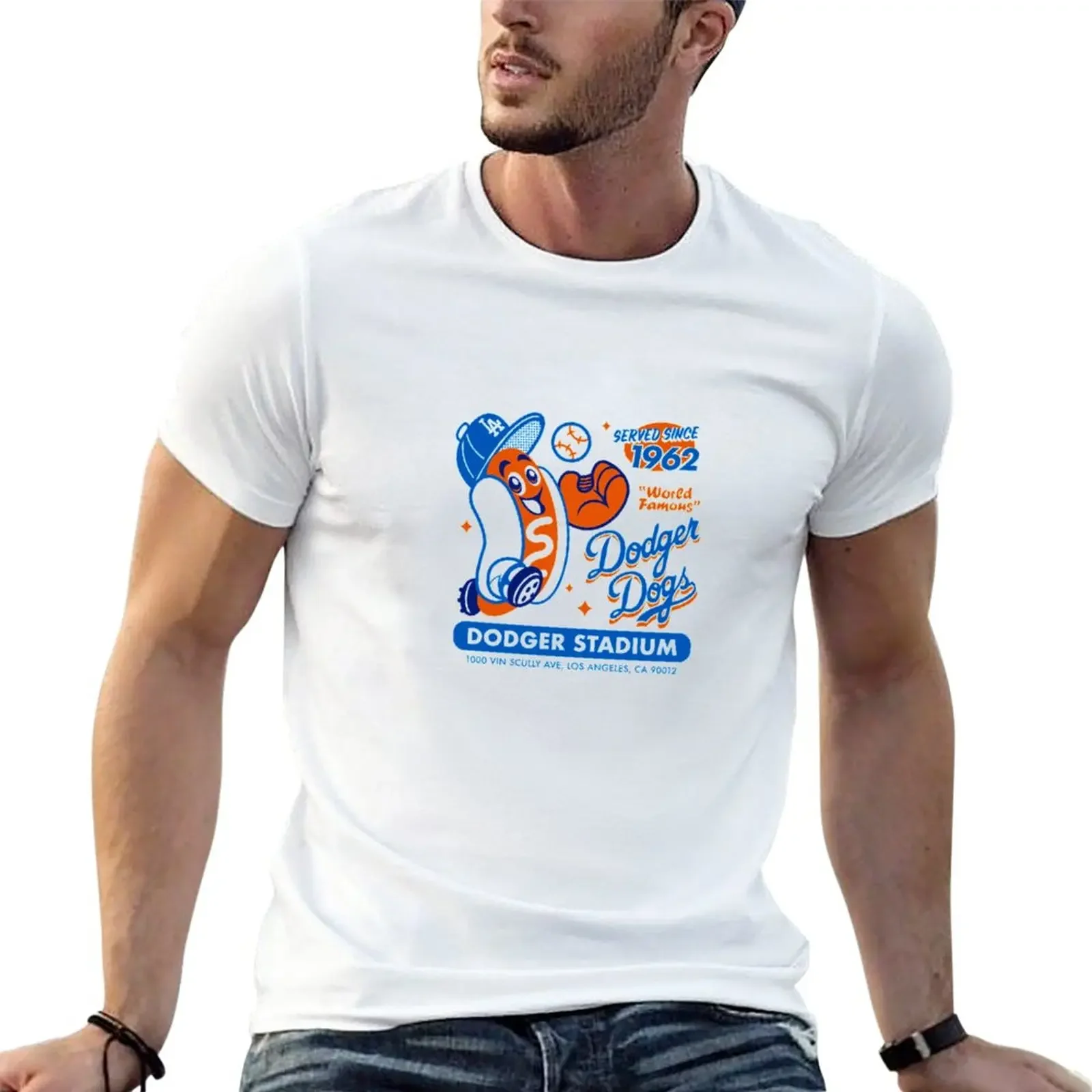 New Dodgers Baseball T-ShirtDodger Dogs Since 1962 T-Shirt man clothes quick-drying t-shirt graphics t shirt Men's t-shirt