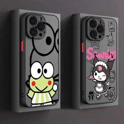 Cute Hello Kitty And Sanrio Frosted Translucent For Apple iPhone 15 14 13 12 11 XS XR X 8 7 SE Pro Max Plus Mini Matte