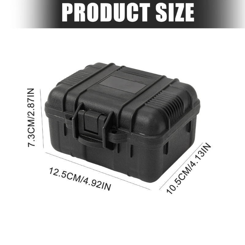 Custodia portaoggetti in plastica antipolvere per contenitori con cerniere in metallo e strato schiuma regolabile per