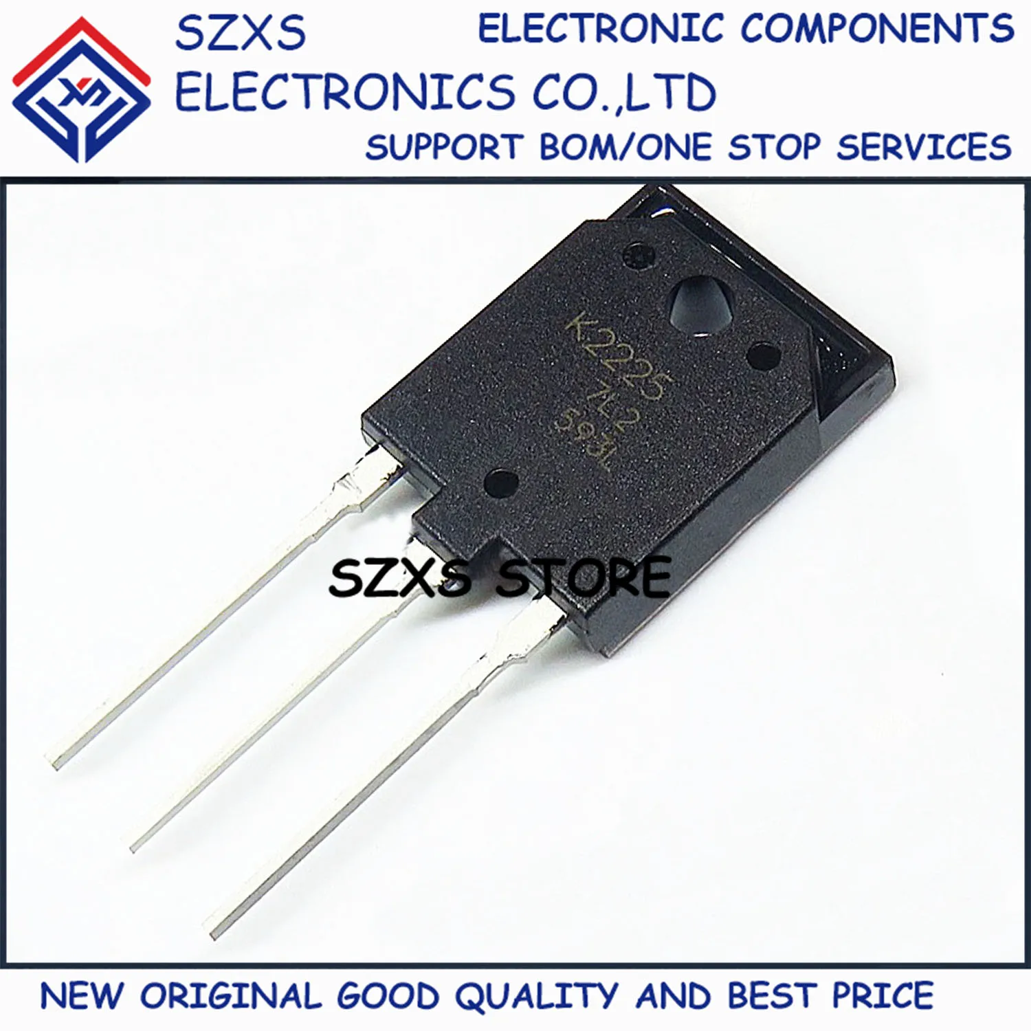 

New Original 10Pcs 2SK2225 K2225 TO-3P 1500V 2A MOSFET Field-effect Transistor In Stock Electronic Components Good Quality