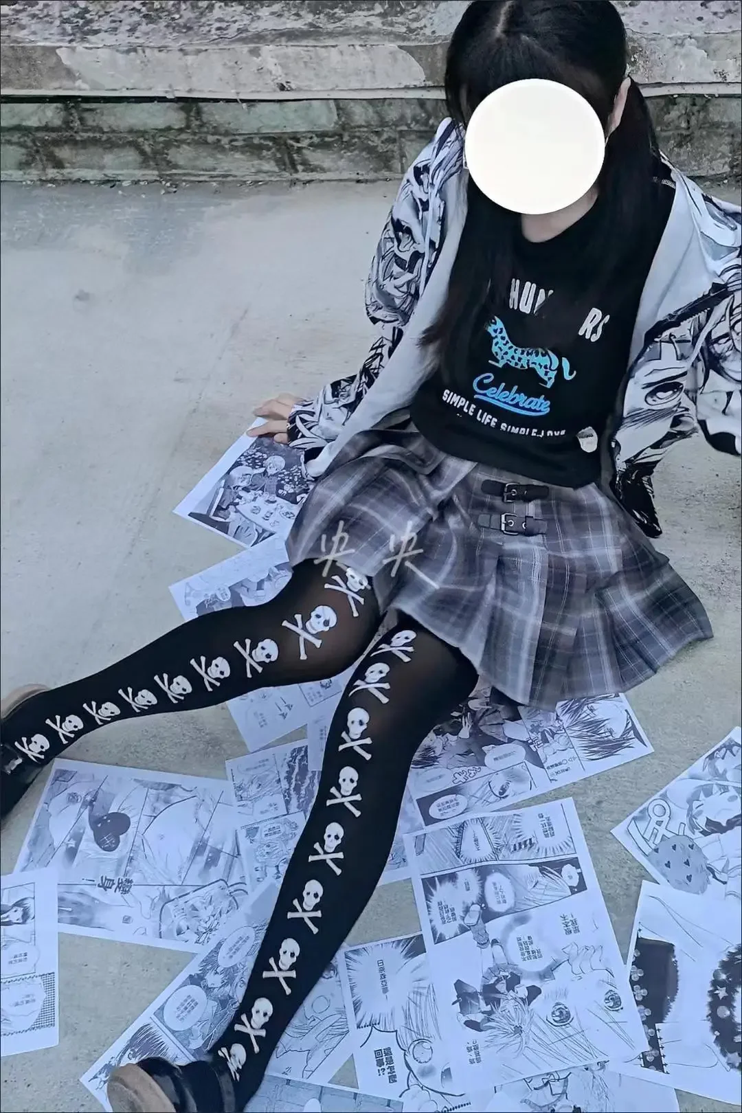 Halloween crâne chauve-souris gothique foncé Sexy bas femmes toile d'araignée Harajuku Alternative longues chaussettes Lingerie peau cuisse haute bonneterie