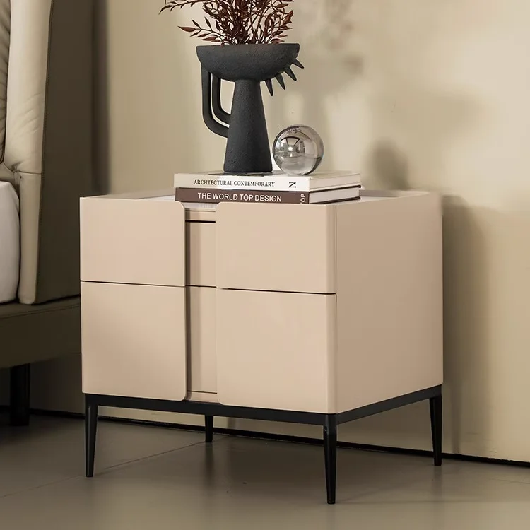 -aa Opulent Versatile Space-Efficient Modern Wood Extendable Bedside Table for High-end Home Bedroom Layouts Bedside Table