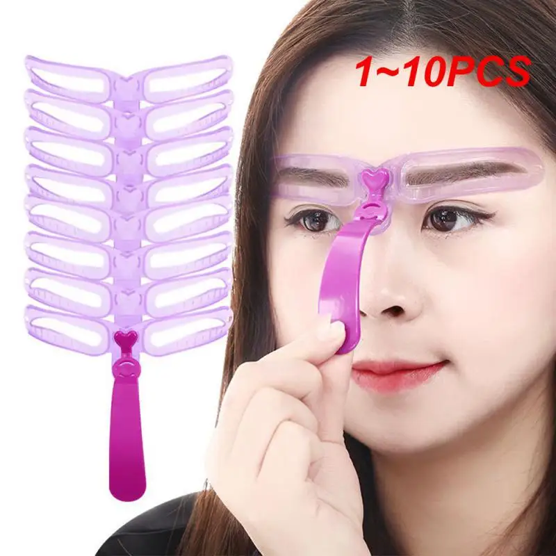 1~10PCS In 1 Reusable Stencil Beauty Makeup Brow Template Eyebrows Shape Set Eye Brow Makeup Tools and Accessories