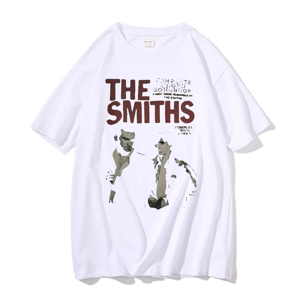 The Smiths Vintage Print y2k T Shirt Man Pure Cotton T-shirt Mens Streetwear Men  Harajuku Alternative British Rock Band Tshirt