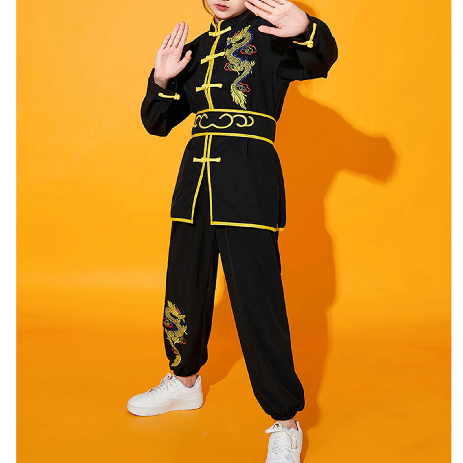 Boys Girls Tai Chi Outfit Kung Fu Suit Exercise Two Tracksuit Sport Training Chinese Martial Arts Performance Costume Unisex