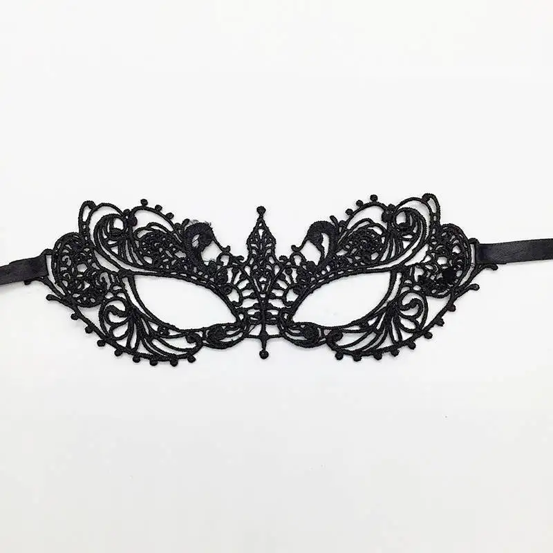 Lovely Black Color Halloween Half Face Mask Sexy Women's Lace Cosplay Masquerade Eye Mask for Party Carnival Christmas New Year