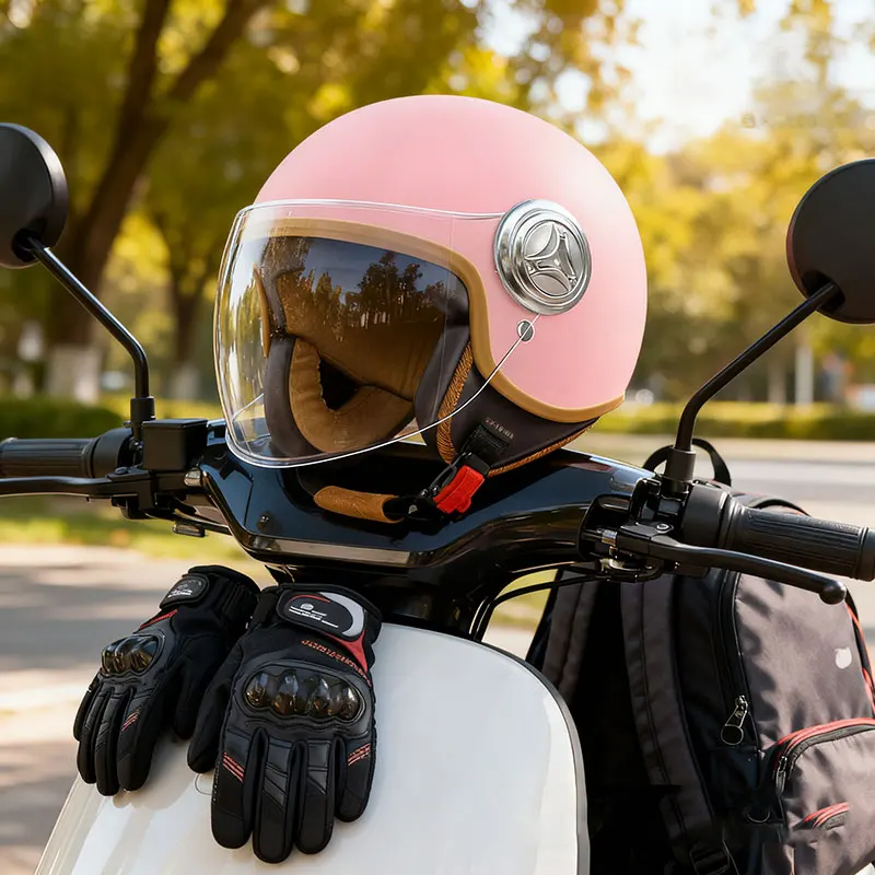 

New National Standard 3C Approved capacetes para moto 3/4 Open Face Half Motorcycle Helmet Lightweight Adult Helmet