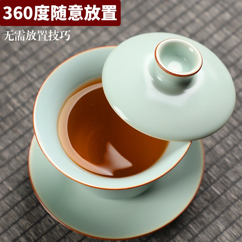 Gaiwan Chawan Tea Cup Puer Bowl Set Soup Tureen Chinese Kung Fu Mugs Porcelain Ceramic Tableware Ceremony Embryo White Akadama