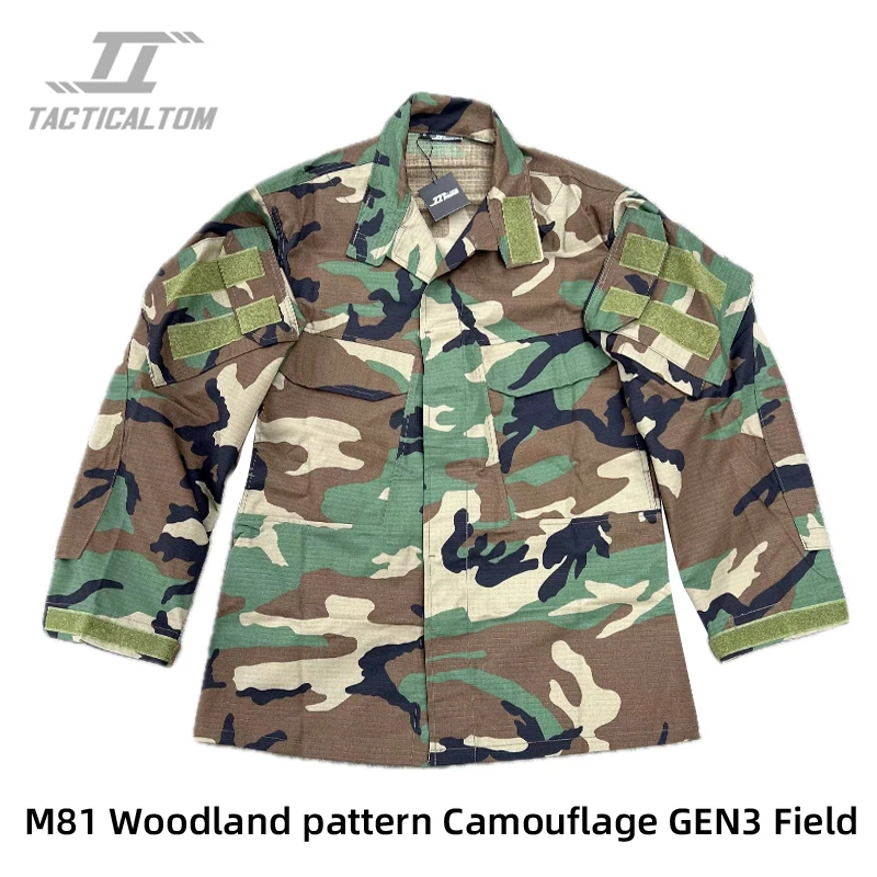 Tactical Tom GEN3 M81 Woodland pattern camouflage G3 Combat Suit Field Camouflage Outdoor Sports Training Long Sleeved