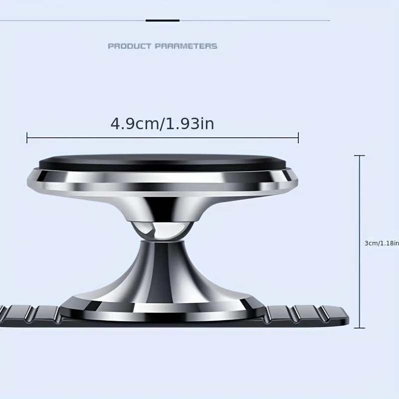Strong Magnetic Suction Soft Base Car Mobile Phone Holder 360 ° Rotation Dashboard Arc Plane Universal